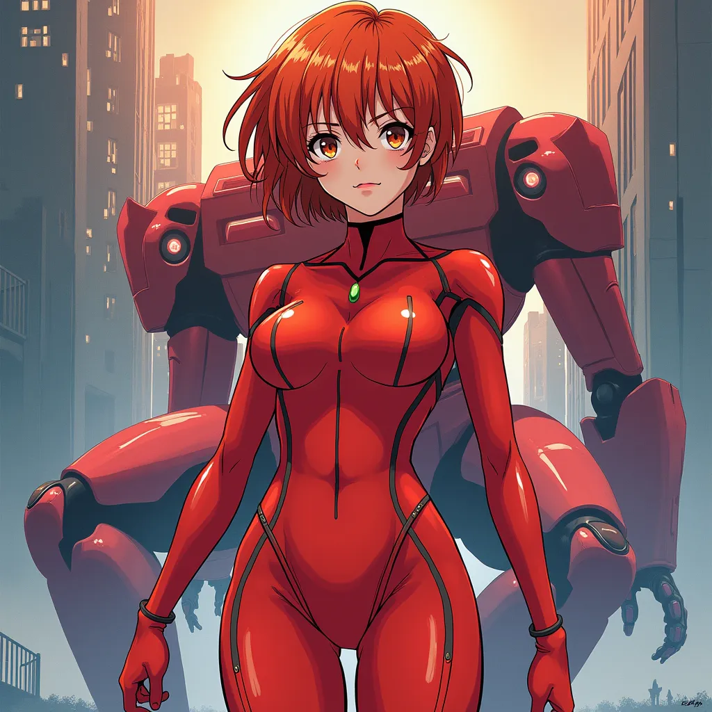 Asuka Langley en su plugsuit rojo El Legado de Asuka Langley