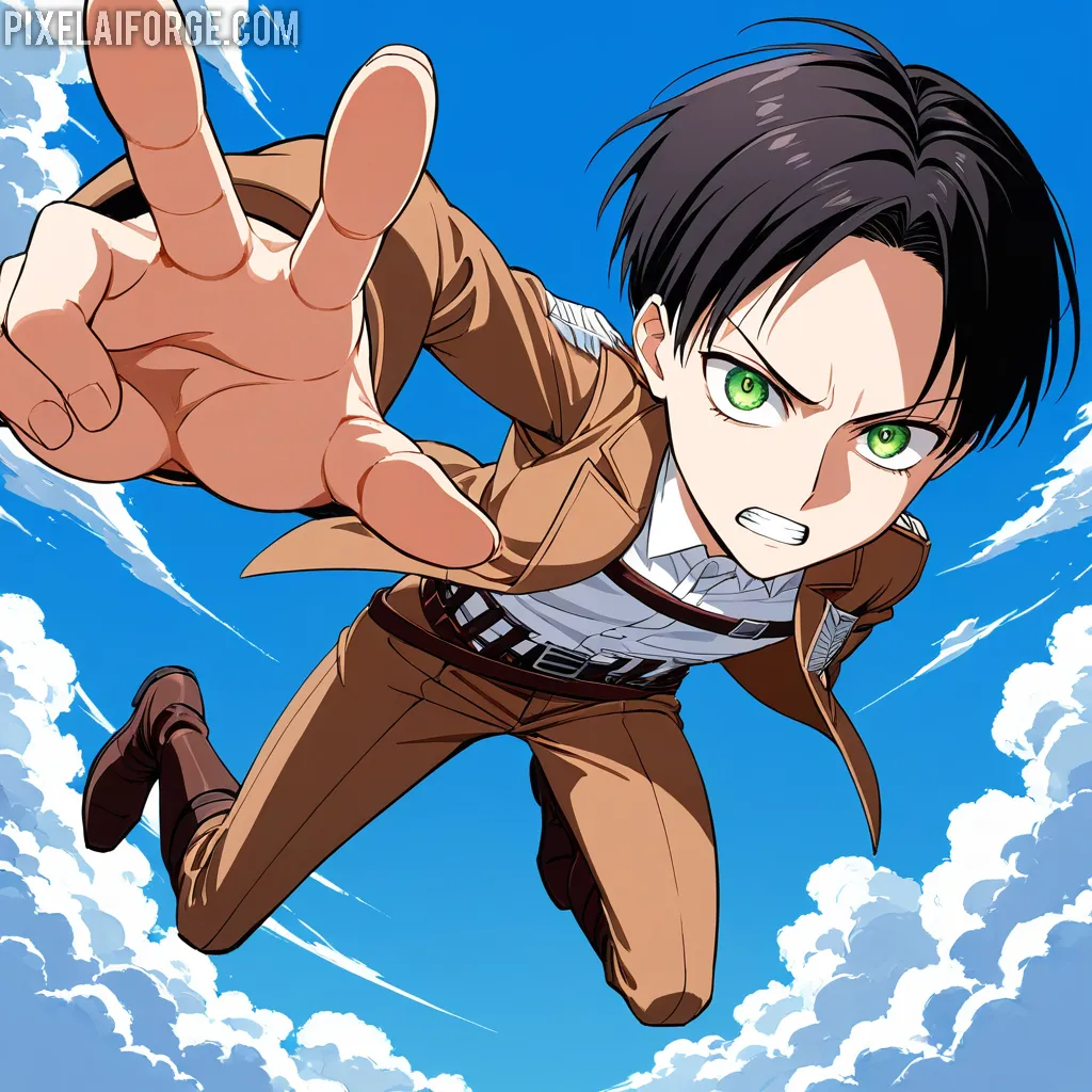 Eren Yeager de Attack on Titan: Imágenes Creadas con IA en PixelAIForge