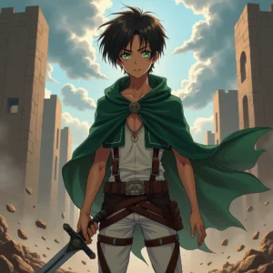 Eren Yeager de Attack on Titan: Imágenes Creadas con IA en PixelAIForge