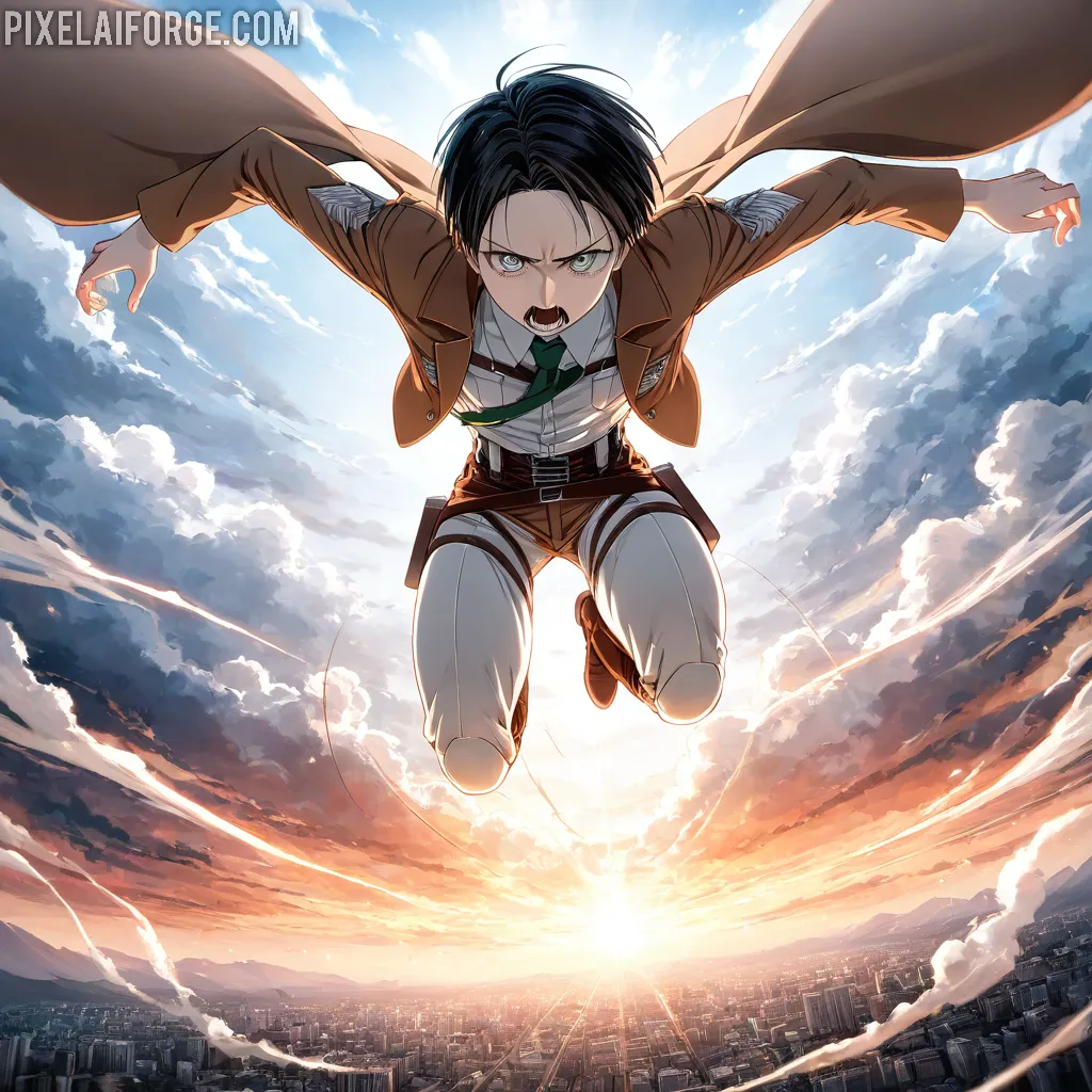 Eren Yeager de Attack on Titan: Imágenes Creadas con IA en PixelAIForge