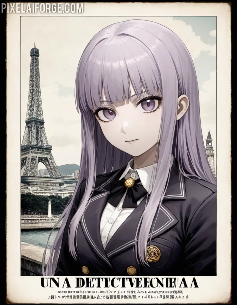 Kyouko Kirigiri Una detective fría pero brillante, recreada con IA