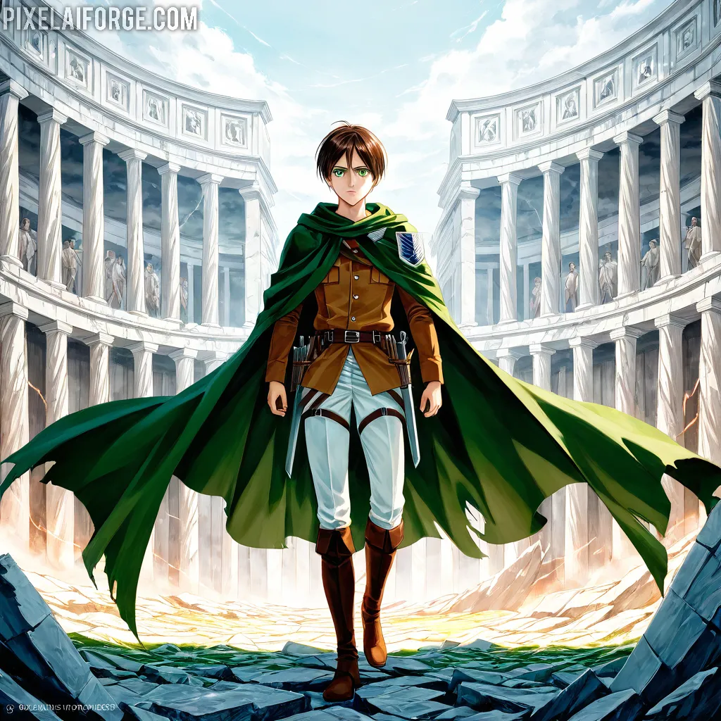 Levi Ackerman de Attack on Titan: Imágenes Creadas con IA en PixelAIForge