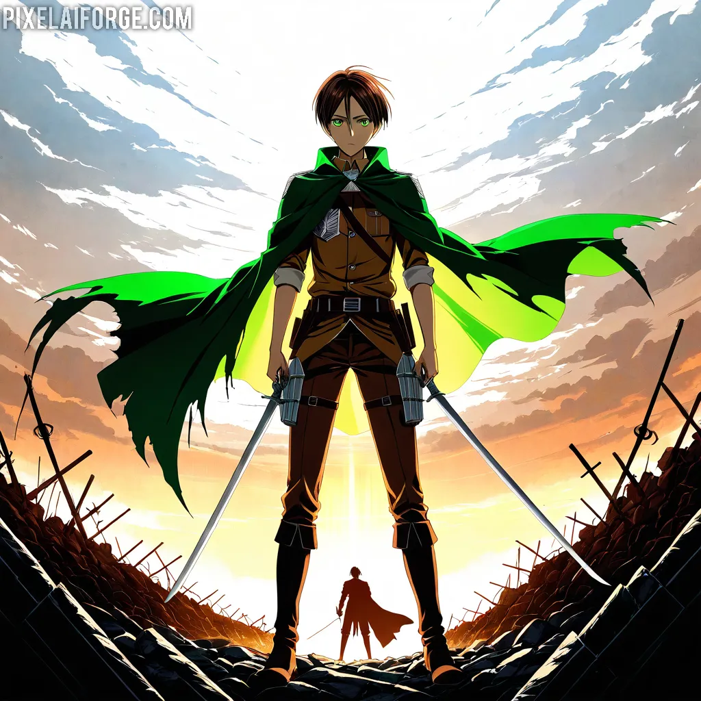 Levi Ackerman de Attack on Titan: Imágenes Creadas con IA en PixelAIForge