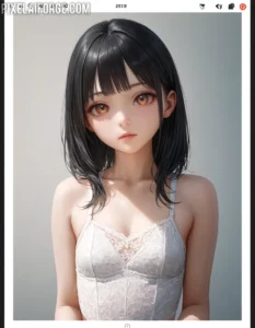Arte Anime de Chica con Cabello Mojado Creado con Fooocus AI