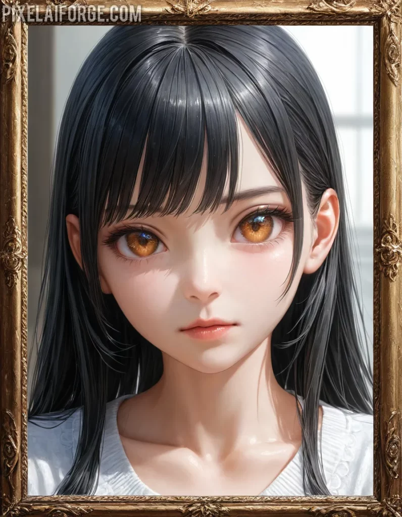 Arte Anime de Chica con Cabello Mojado Creado con Fooocus AI