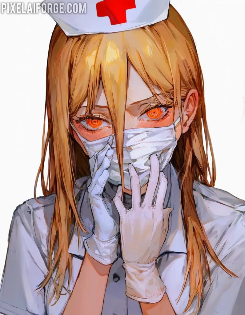 Arte Anime de Enfermera Demoníaca Creado con Fooocus AI