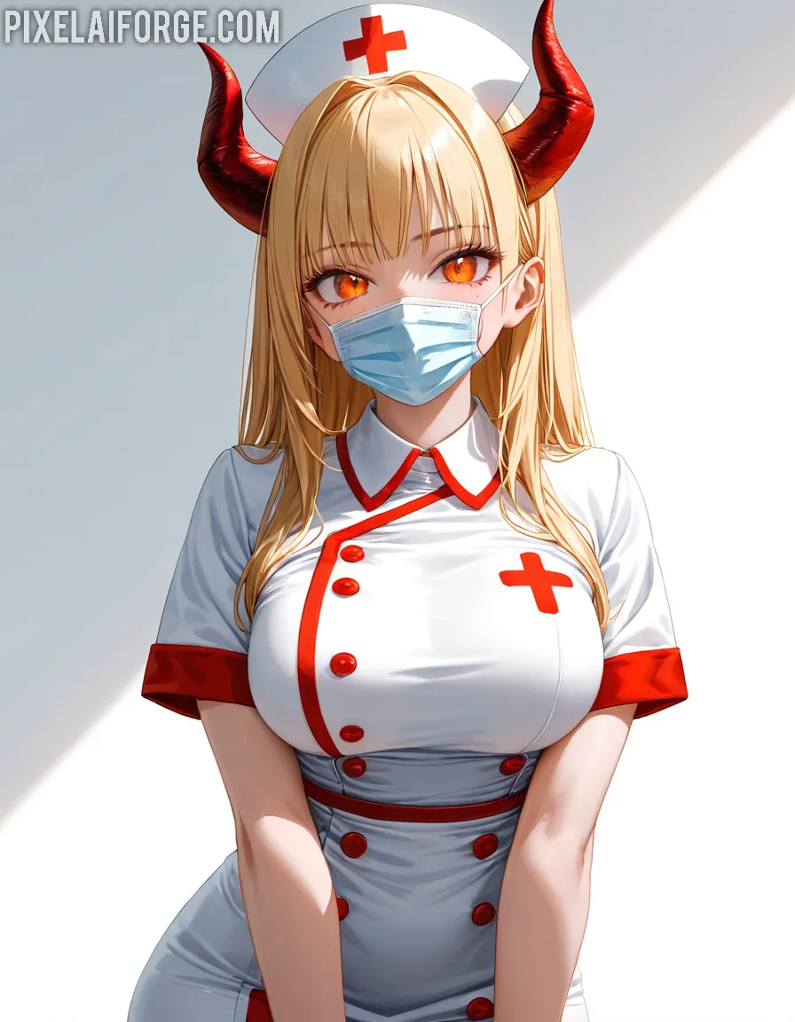 Arte Anime de Enfermera Demoníaca Creado con Fooocus AI