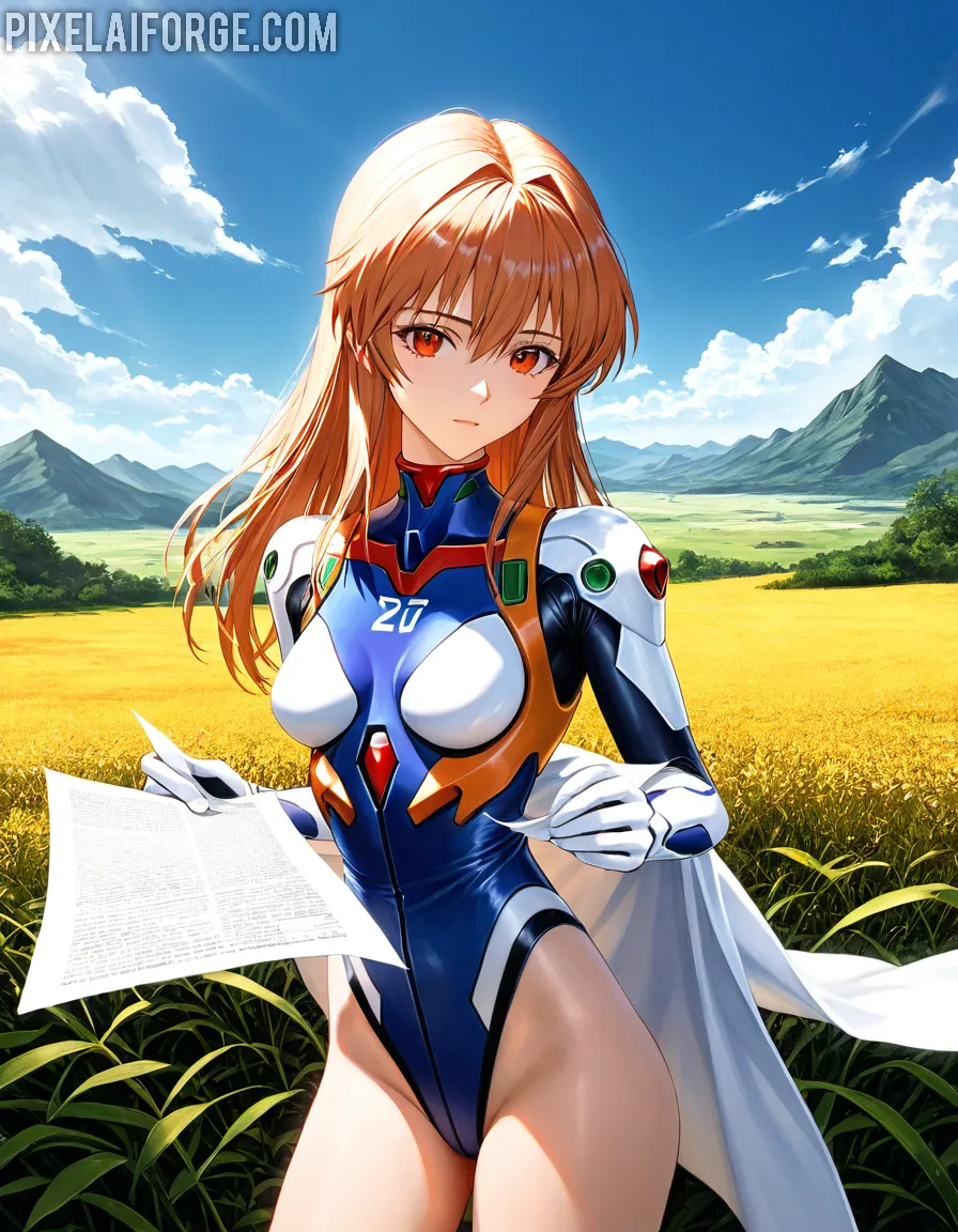 Arte Anime de Piloto Eva Creado con Fooocus AI