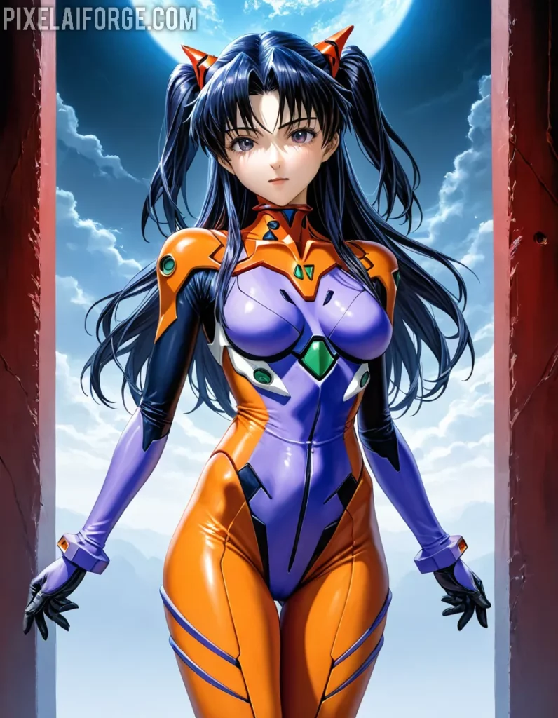 Arte Anime de Piloto Eva Creado con Fooocus AI
