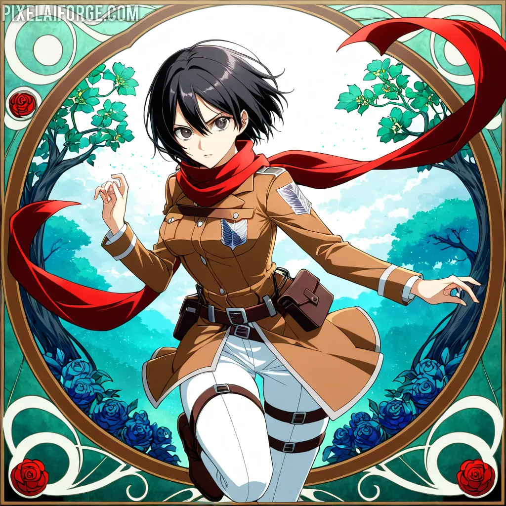 Arte Anime de Soldado Creado con Fooocus AI