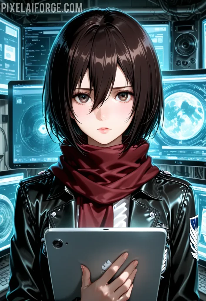 Mikasa mostrando las opciones para ver Shingeki no Kyojin online