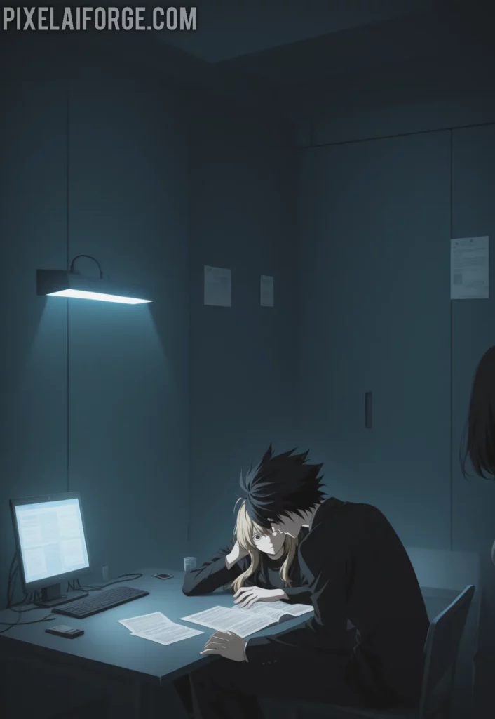 Enfrentamiento Inteligente L contra Light en Death Note