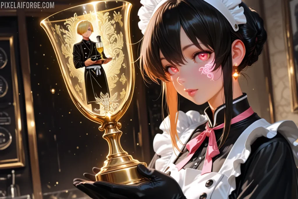 Sōma y Erina reciben un trofeo simbólico mientras otros animes los observan