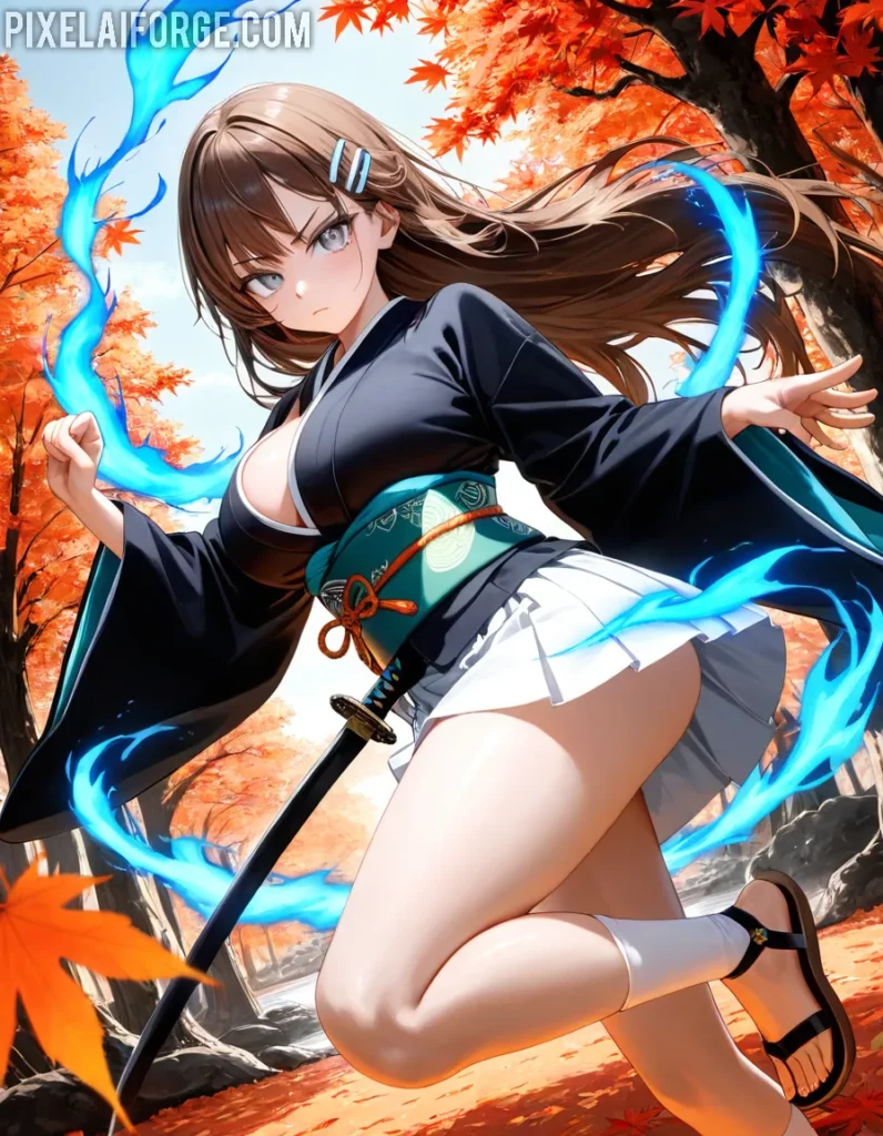 Fondos de Samurái para Móvil: Estilo Anime Otoñal