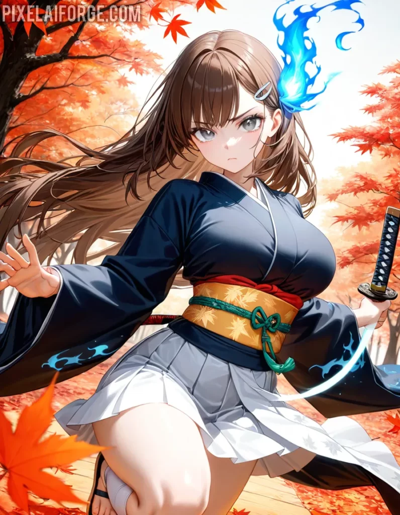 Fondos de Samurái para Móvil: Estilo Anime Otoñal