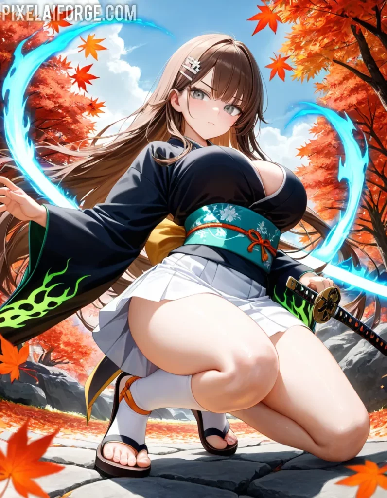 Fondos de Samurái para Móvil: Estilo Anime Otoñal