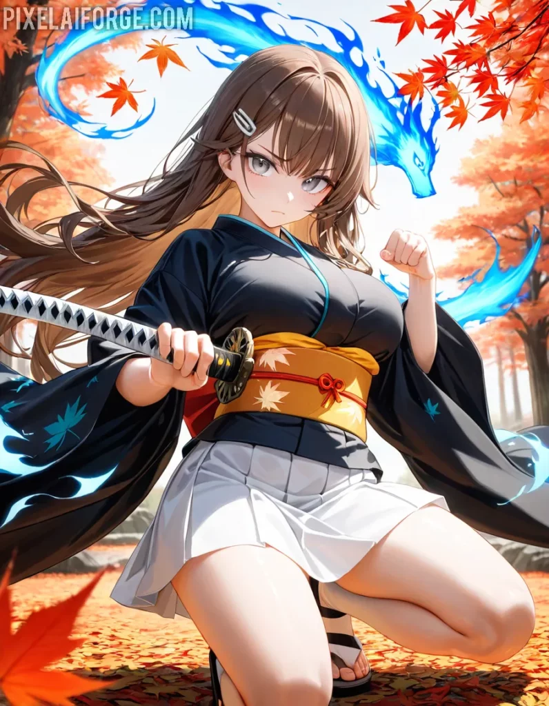 Fondos de Samurái para Móvil: Estilo Anime Otoñal