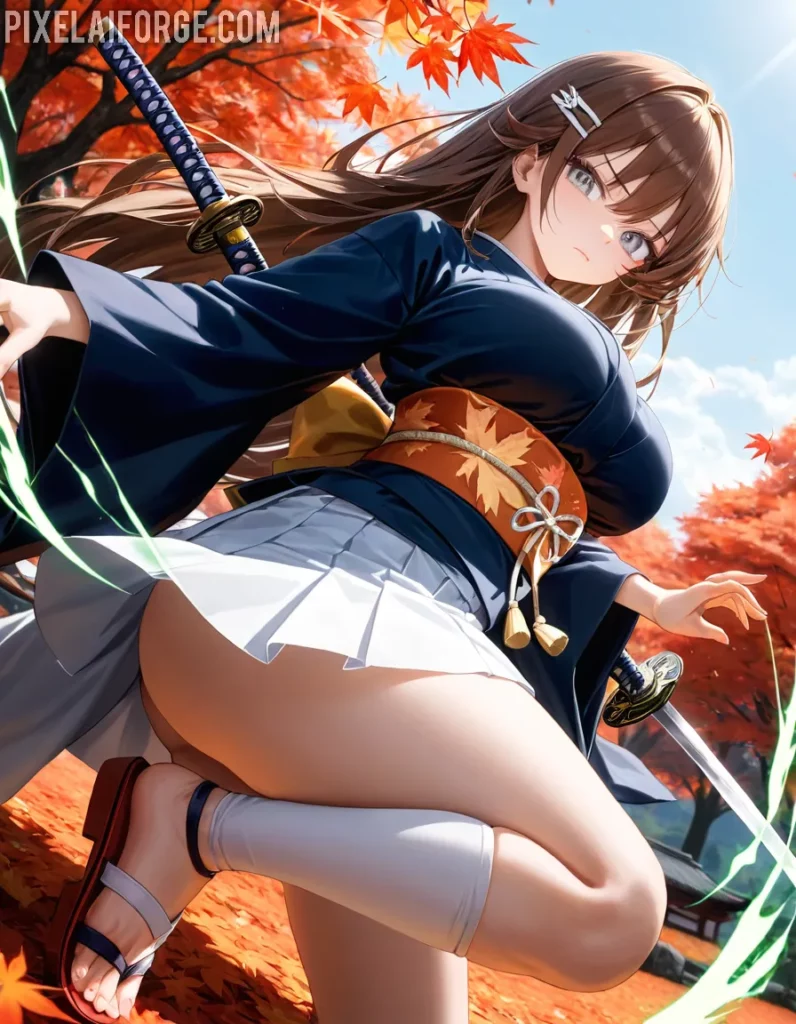 Fondos de Samurái para Móvil: Estilo Anime Otoñal