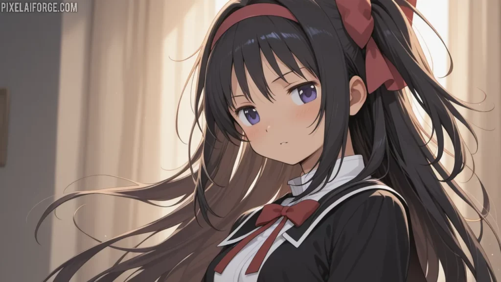 Homura representa el sacrificio y la paradoja del tiempo.