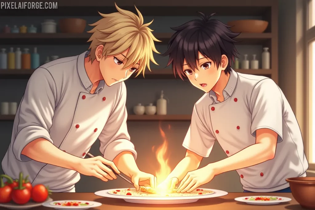 Takumi y Subaru demuestran cómo funciona la verdadera colaboración en una batalla culinaria