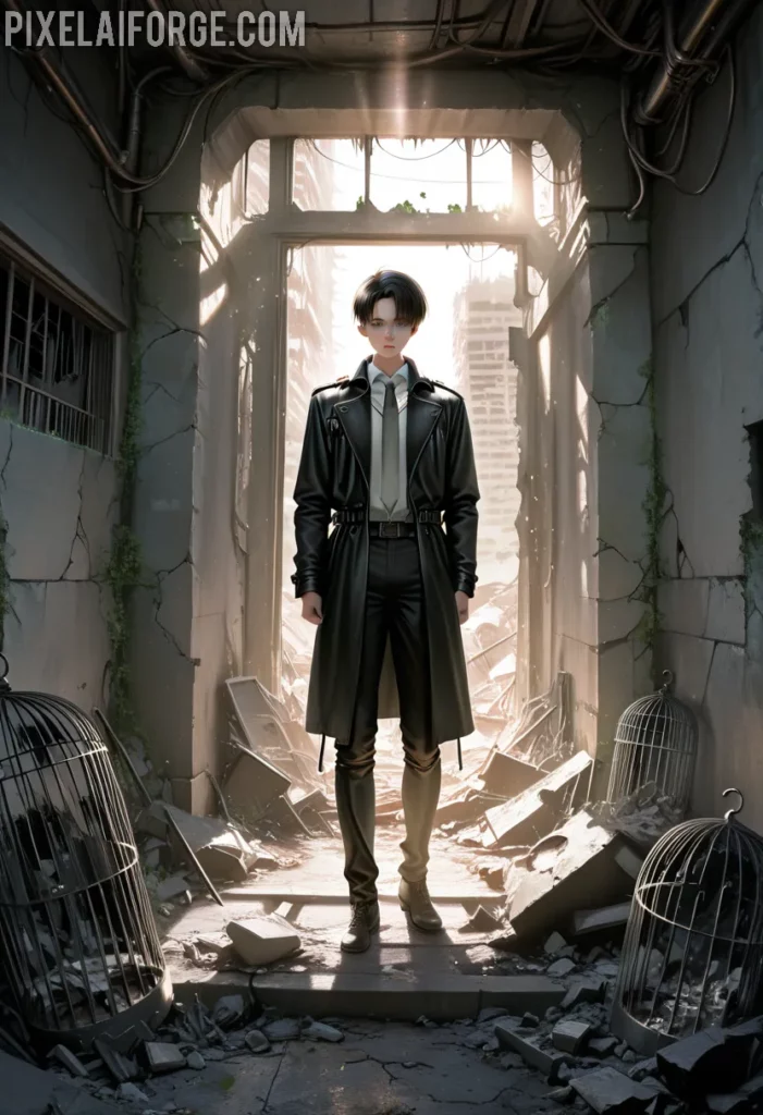 Levi observa los restos de un mundo cambiado tras el final de la serie