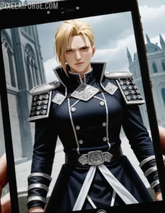 Riza Hawkeye 25 años, francotiradora de Fullmetal Alchemist