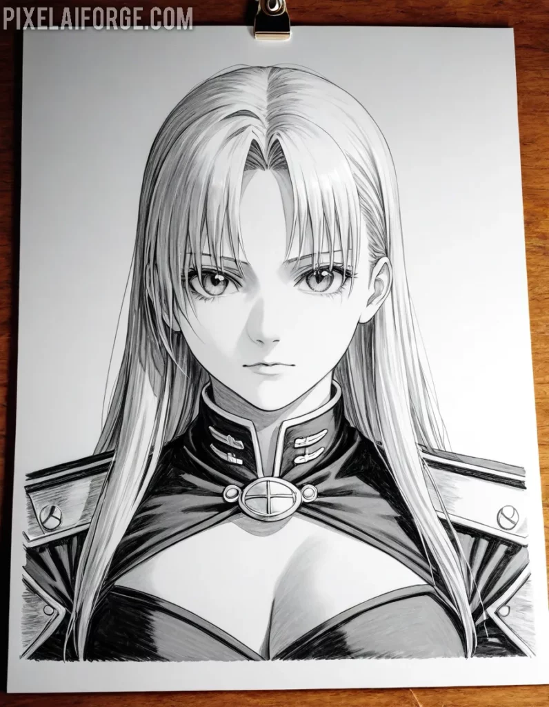 Riza Hawkeye 25 años, francotiradora de Fullmetal Alchemist