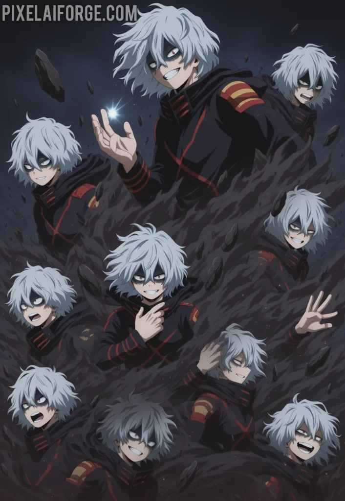 Imagen anime generada por IA de Shigaraki vs Deku El Choque de Ideologías en My Hero Academia