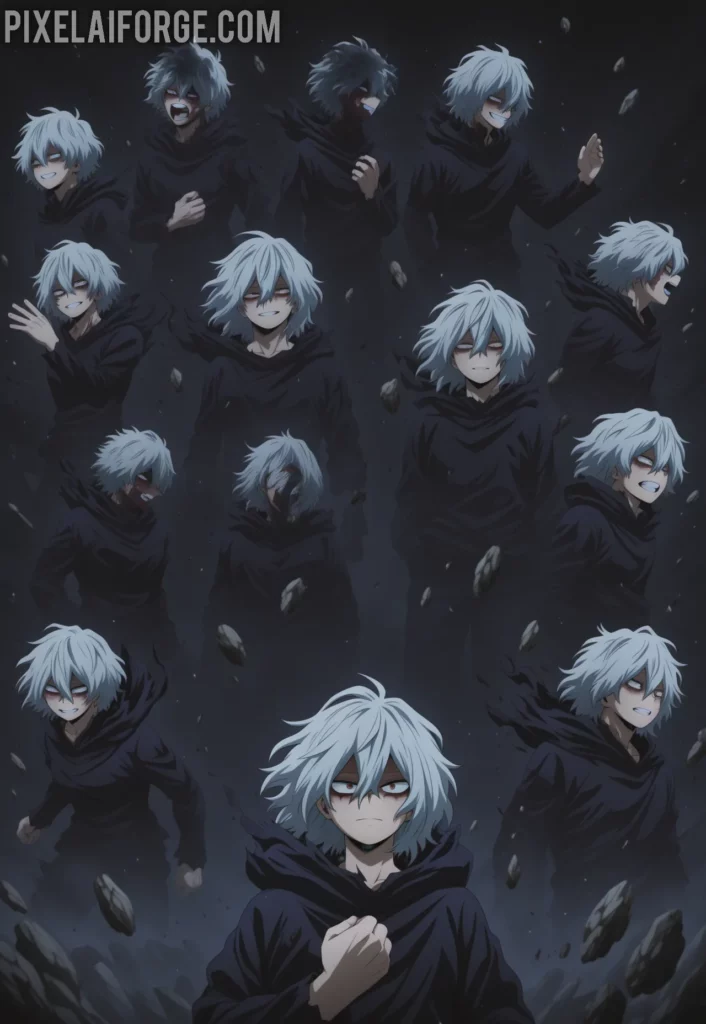 Imagen anime generada por IA de Shigaraki vs Deku El Choque de Ideologías en My Hero Academia