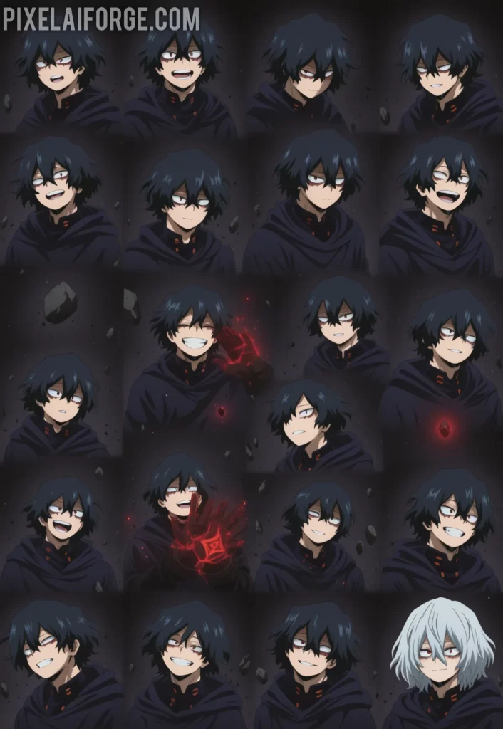 Imagen anime generada por IA de Shigaraki vs Deku El Choque de Ideologías en My Hero Academia