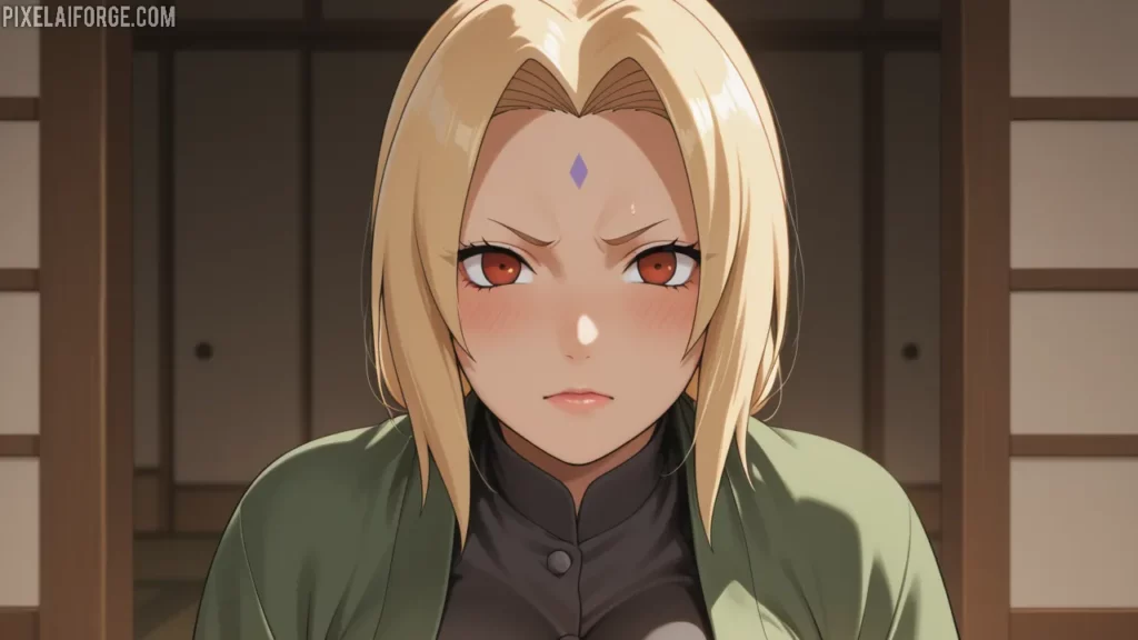 Tsunade es símbolo de fuerza, inteligencia médica y carácter fuerte.