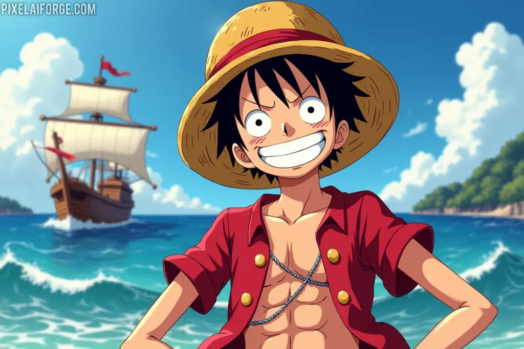 Monkey D. Luffy en su forma Gear Fifth, representando One Piece en 2025.