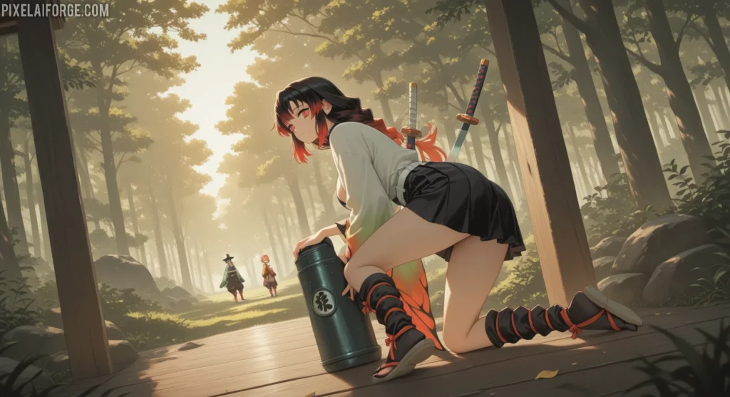 Tanjiro con Crunchyroll Premium para ver Demon Slayer anime en móviles en 2025.