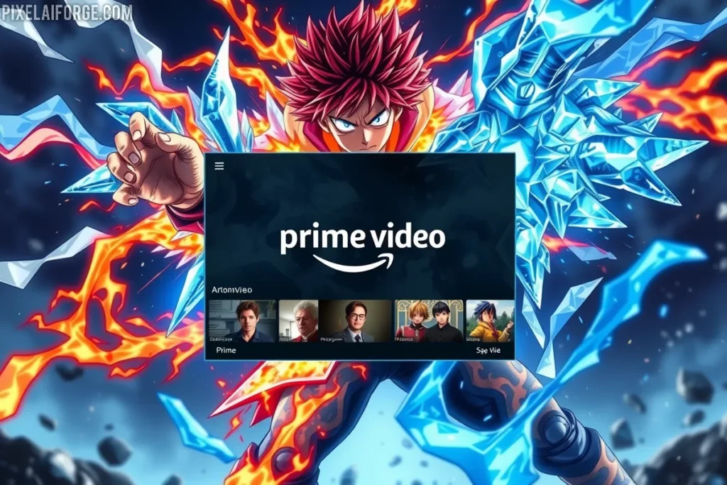 Todoroki con hielo y fuego en Amazon Prime para ver My Hero Academia online español.