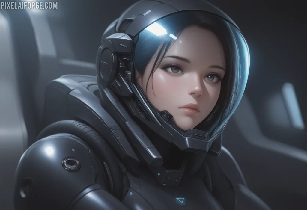 Aiko in Spacesuit