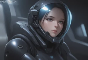 Aiko in Spacesuit