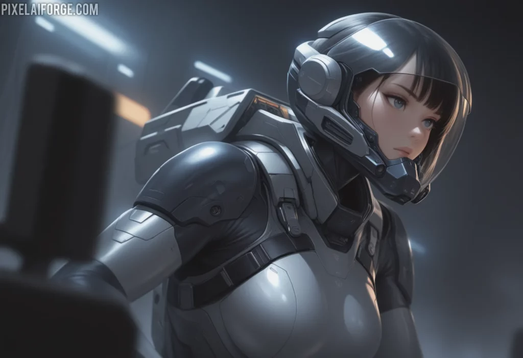 Aiko in Spacesuit