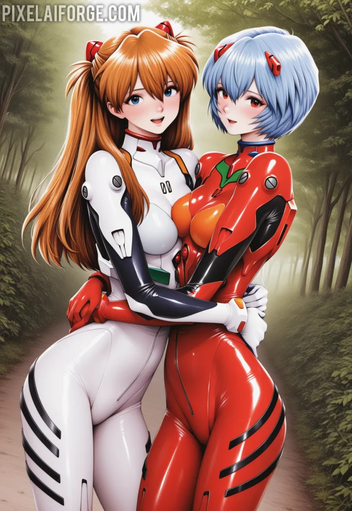 Evangelion Reimaginado en Estilo Hiperrealista: Asuka y Rei como Nunca Antes las Habías Visto