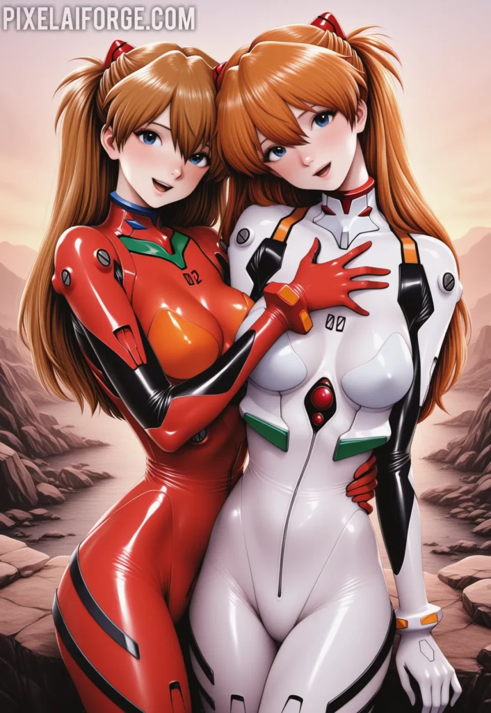 Evangelion Reimaginado en Estilo Hiperrealista: Asuka y Rei como Nunca Antes las Habías Visto