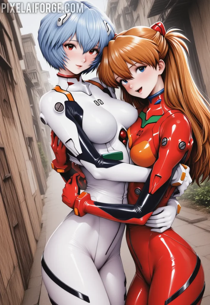 Evangelion Reimaginado en Estilo Hiperrealista: Asuka y Rei como Nunca Antes las Habías Visto