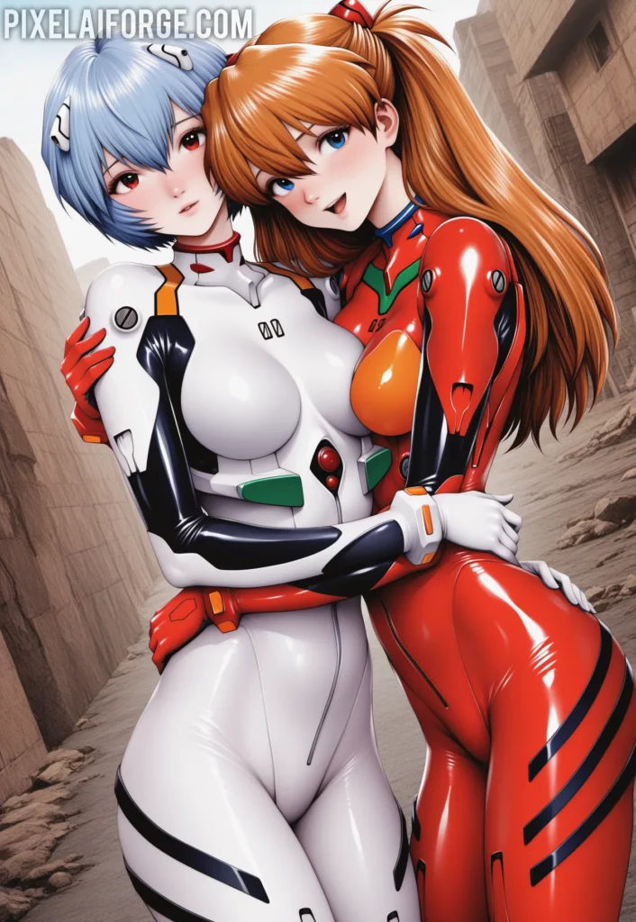 Evangelion Reimaginado en Estilo Hiperrealista: Asuka y Rei como Nunca Antes las Habías Visto