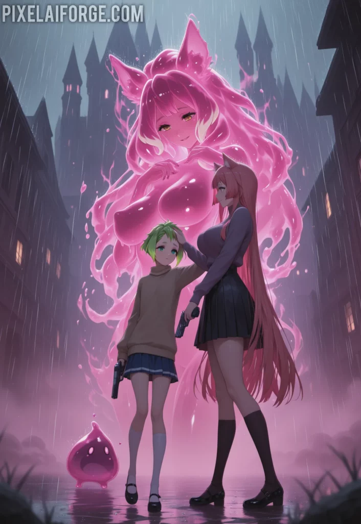 Kaelith in the Rainy Alley
