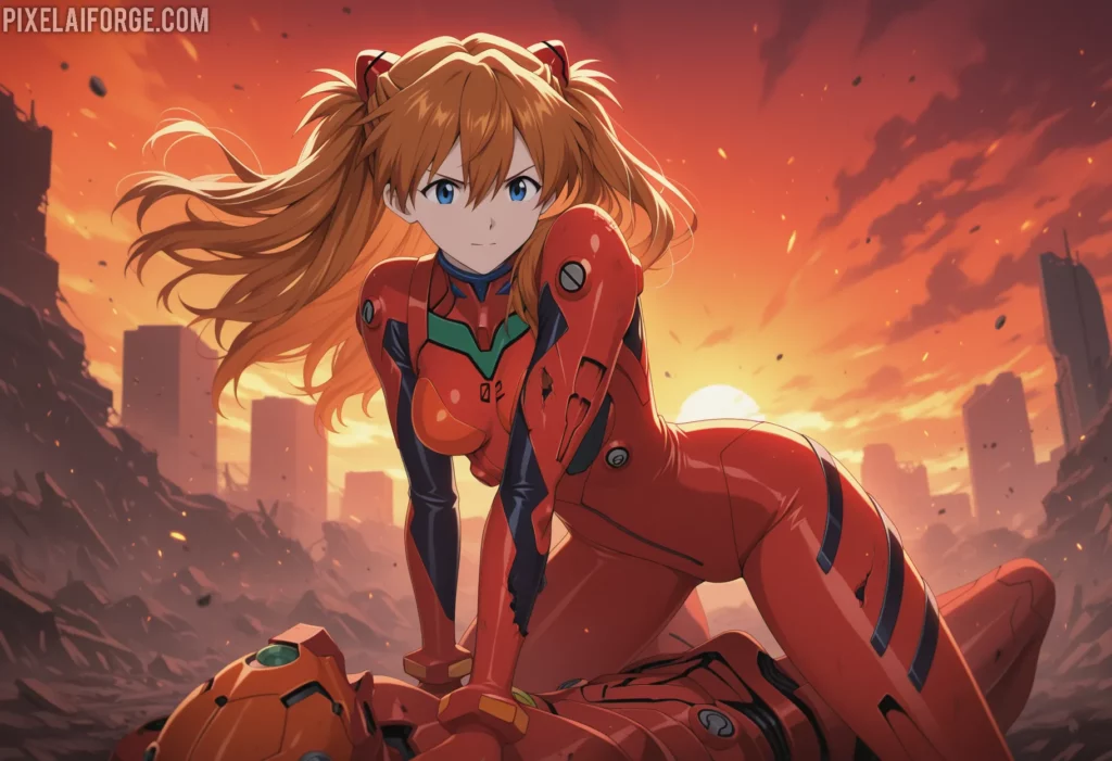 Kaida atop the Mech