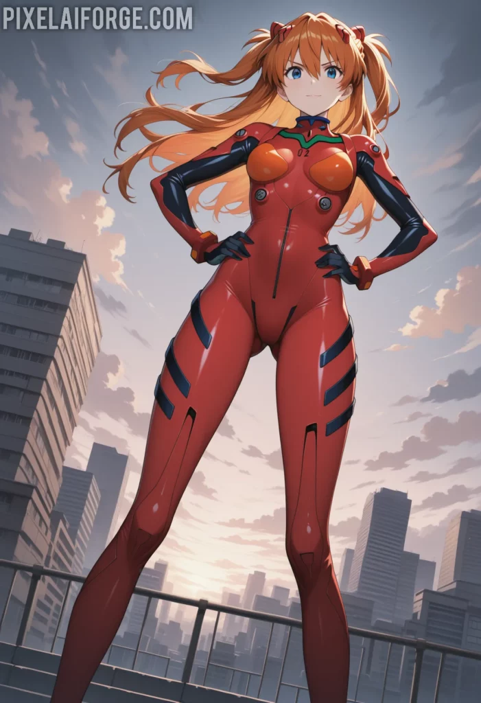 Kaida atop the Mech