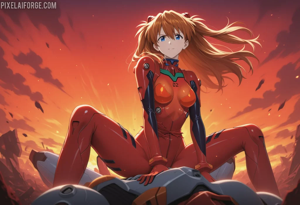 Kaida atop the Mech