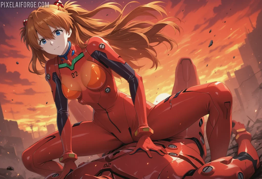 Kaida atop the Mech