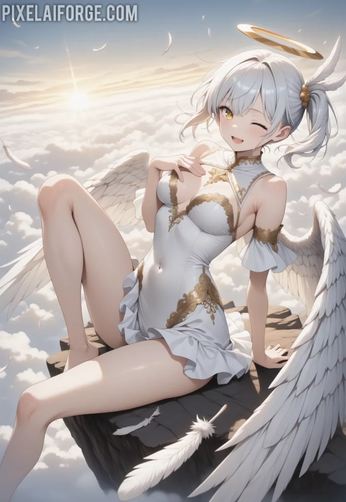 La Waifu Ángel del Anime que Conquista Corazones: Belleza Celestial y Diseño Sublime