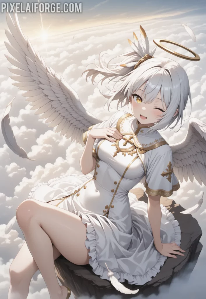La Waifu Ángel del Anime que Conquista Corazones: Belleza Celestial y Diseño Sublime