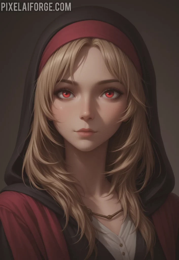 Lyra in the Hooded Cloak