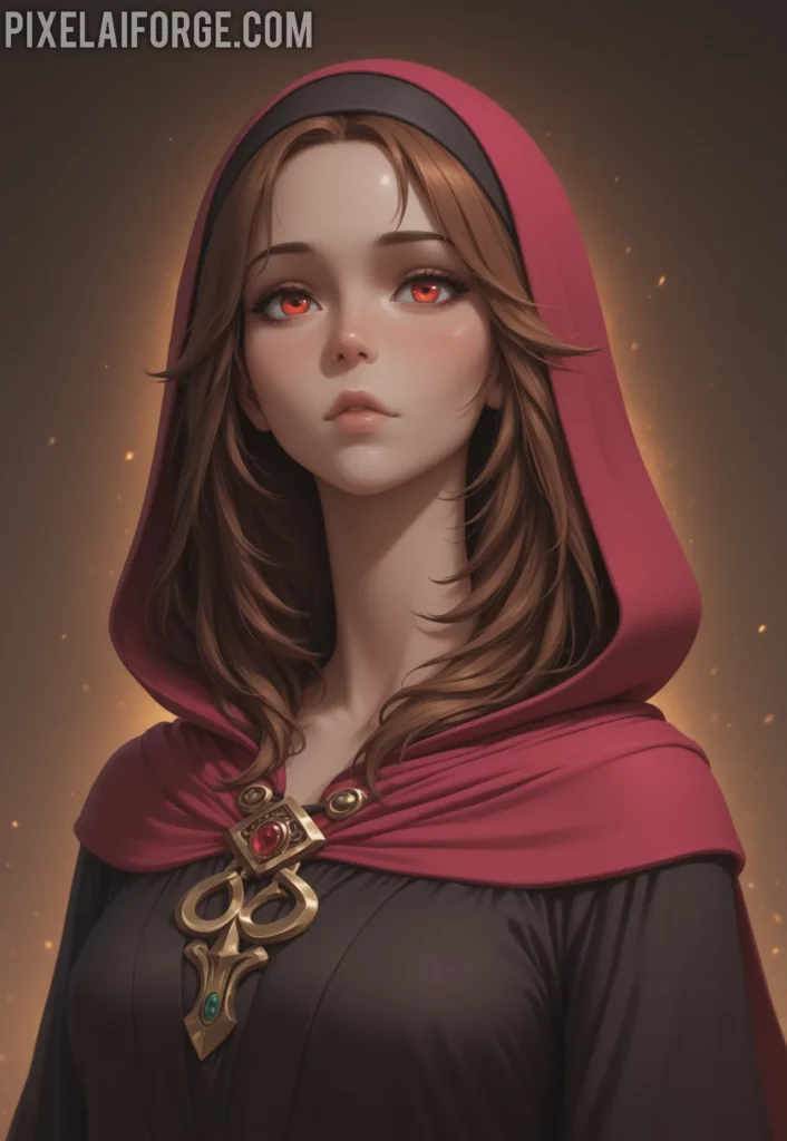 Lyra in the Hooded Cloak